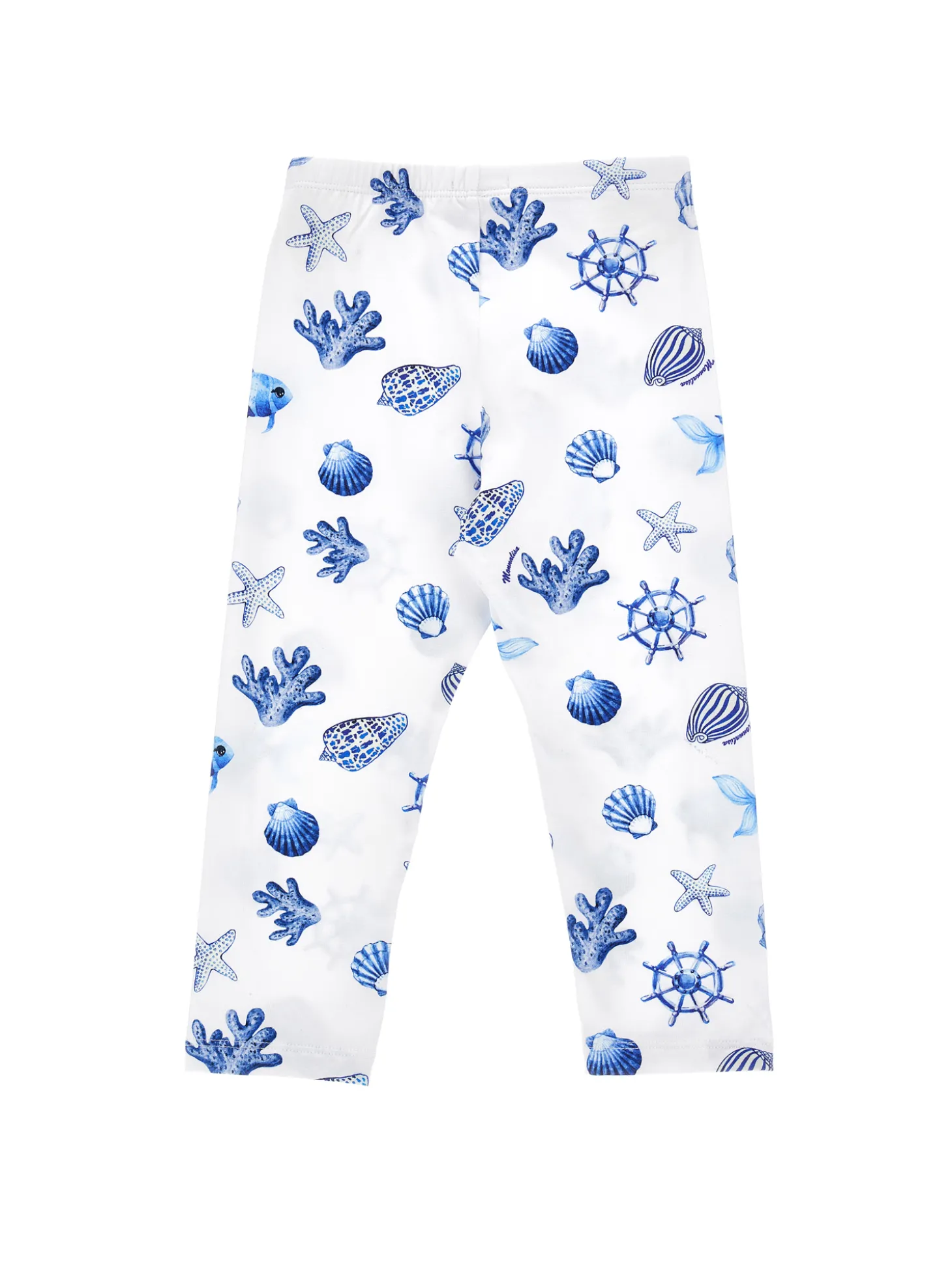 Leggings jersey stampa marine