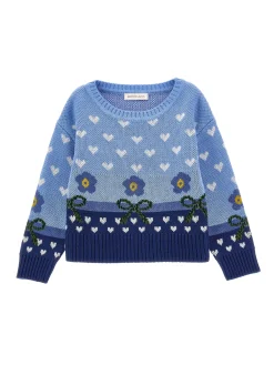 Maglia jacquard a cuori