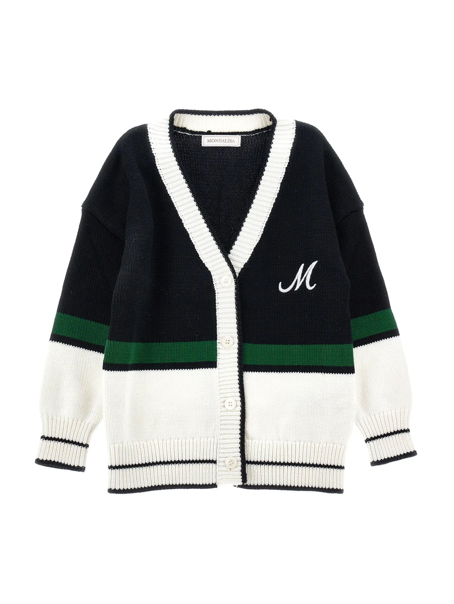 Maxi cardigan a bande colorate