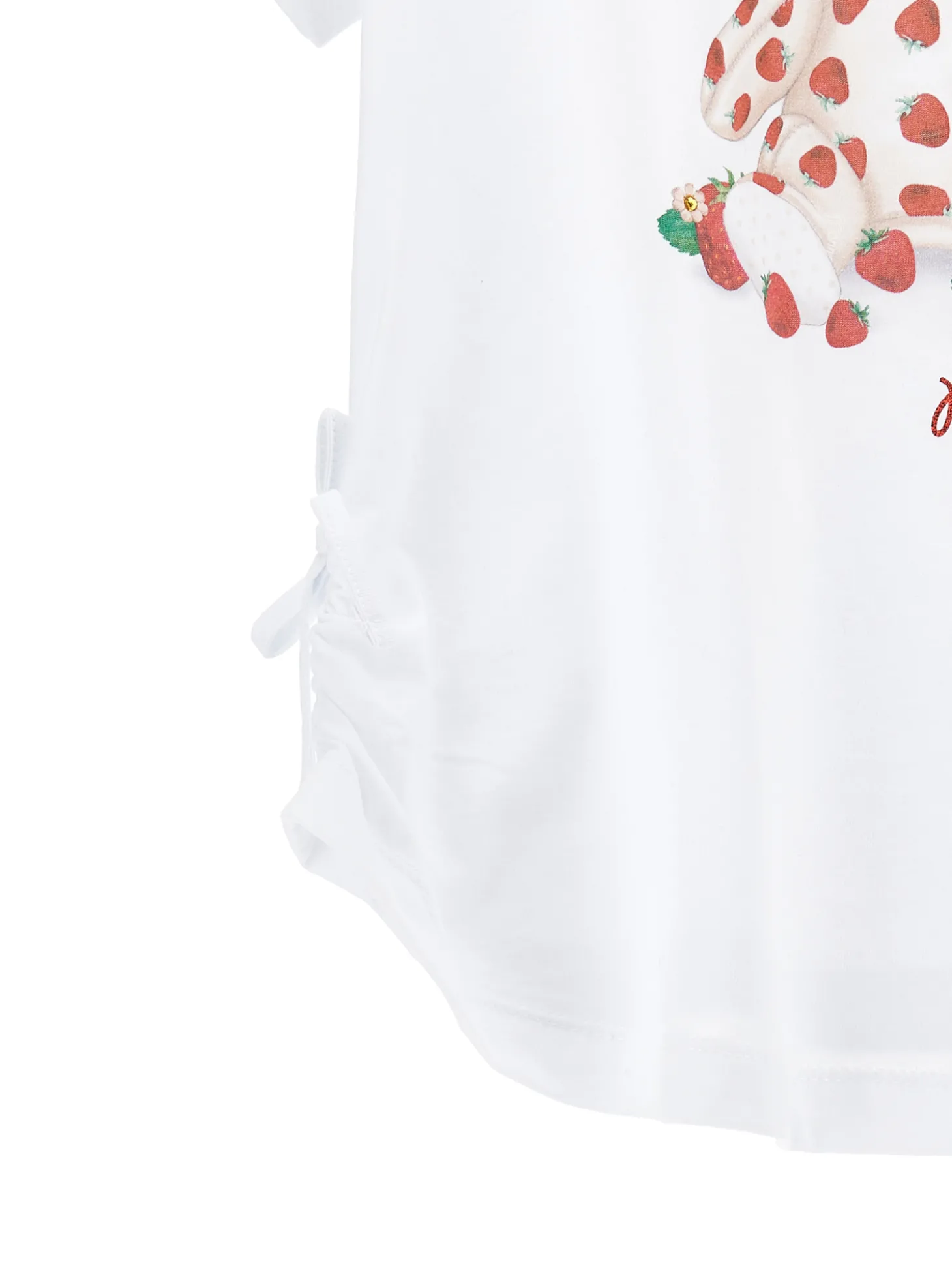 Maxi t-shirt con teddy strass