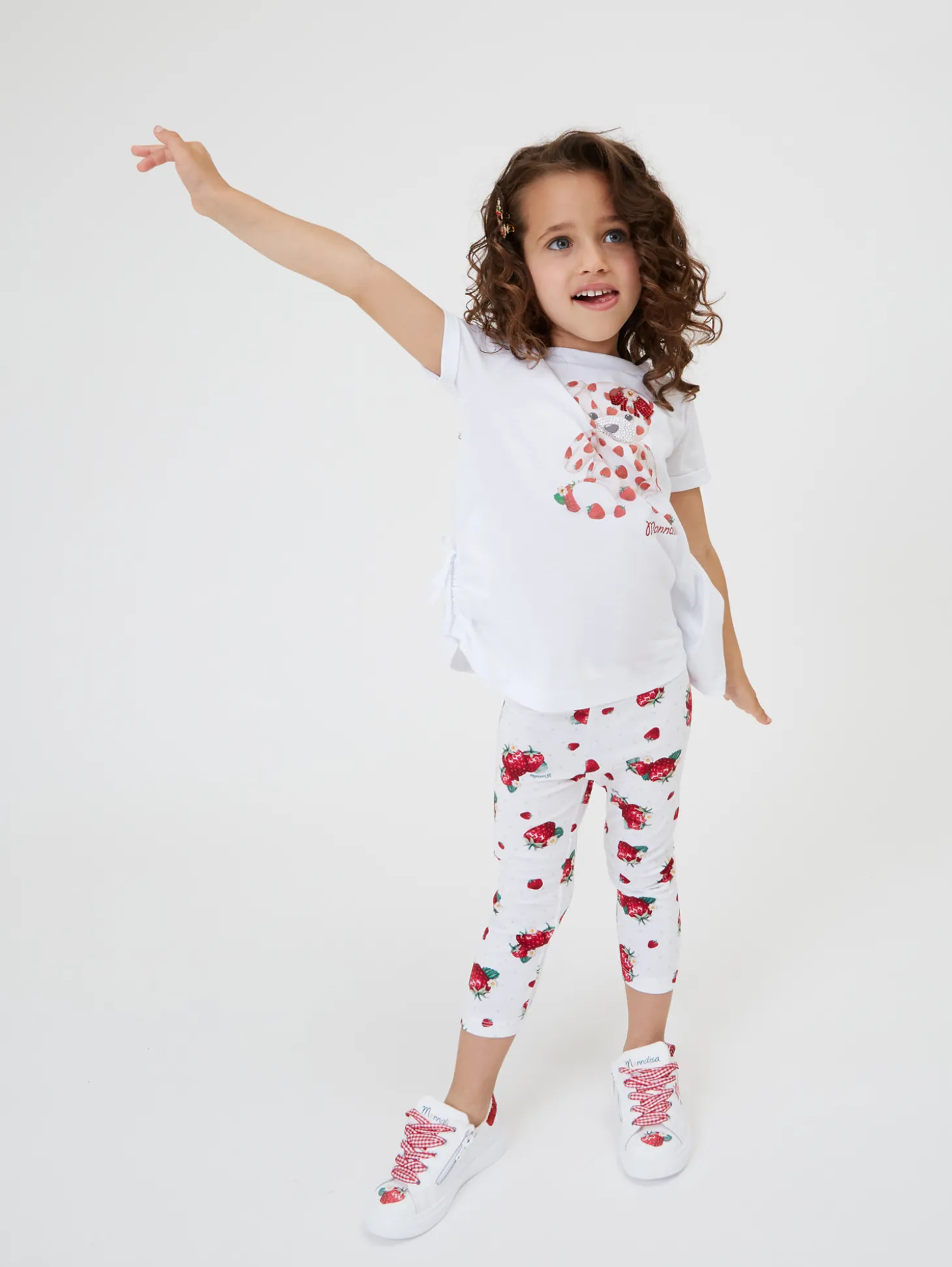 Maxi t-shirt con teddy strass