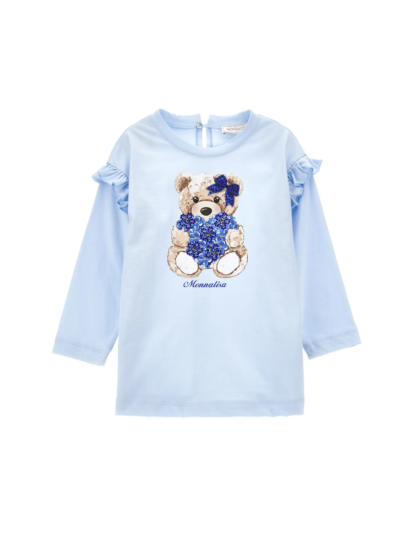 Maxi t-shirt orsetta e strass