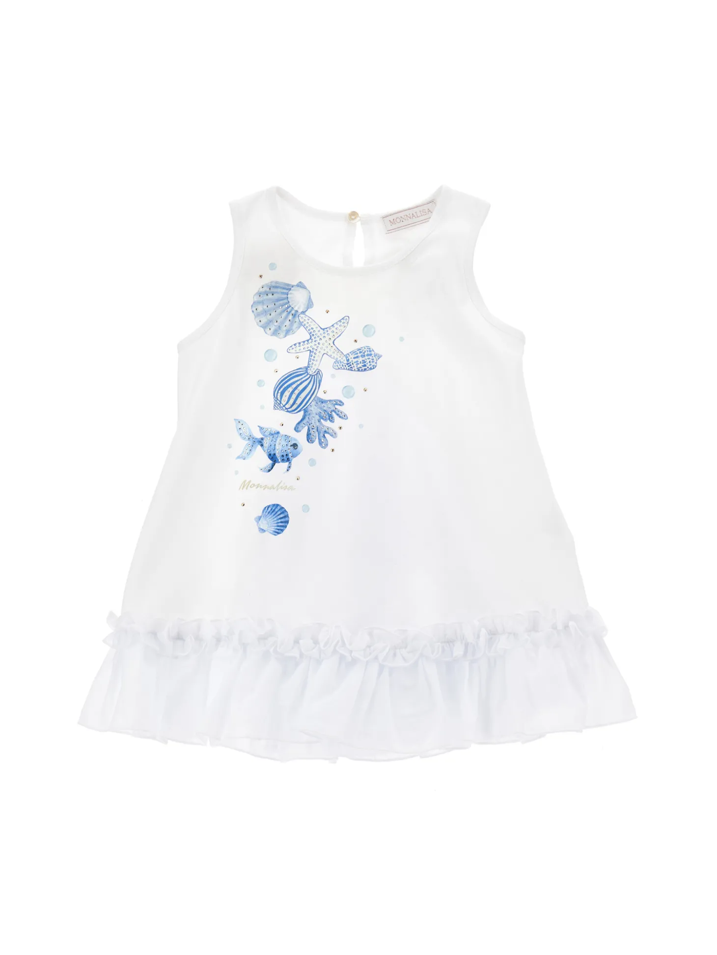 Maxi t-shirt smanicata strass