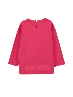 Maxi t.-shirt stampa collana lurex