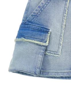 Minigonna denim cargo