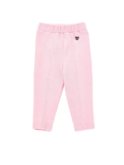 Pantaloni basici micro pied de poule