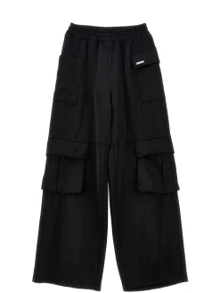 Pantaloni cargo raso chic