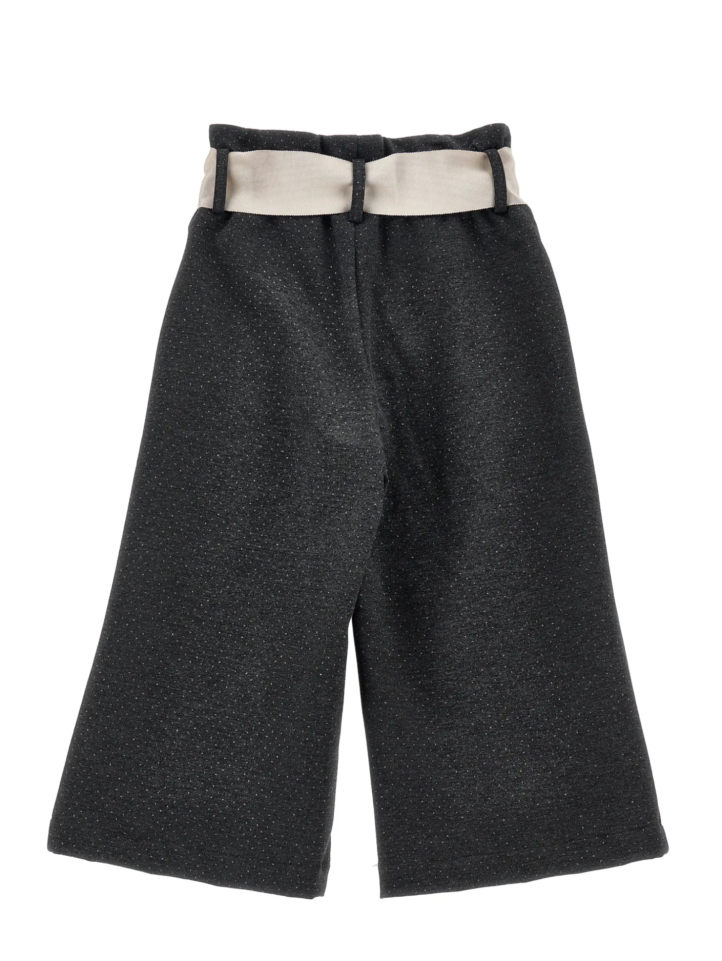Pantaloni cropped pois glitter