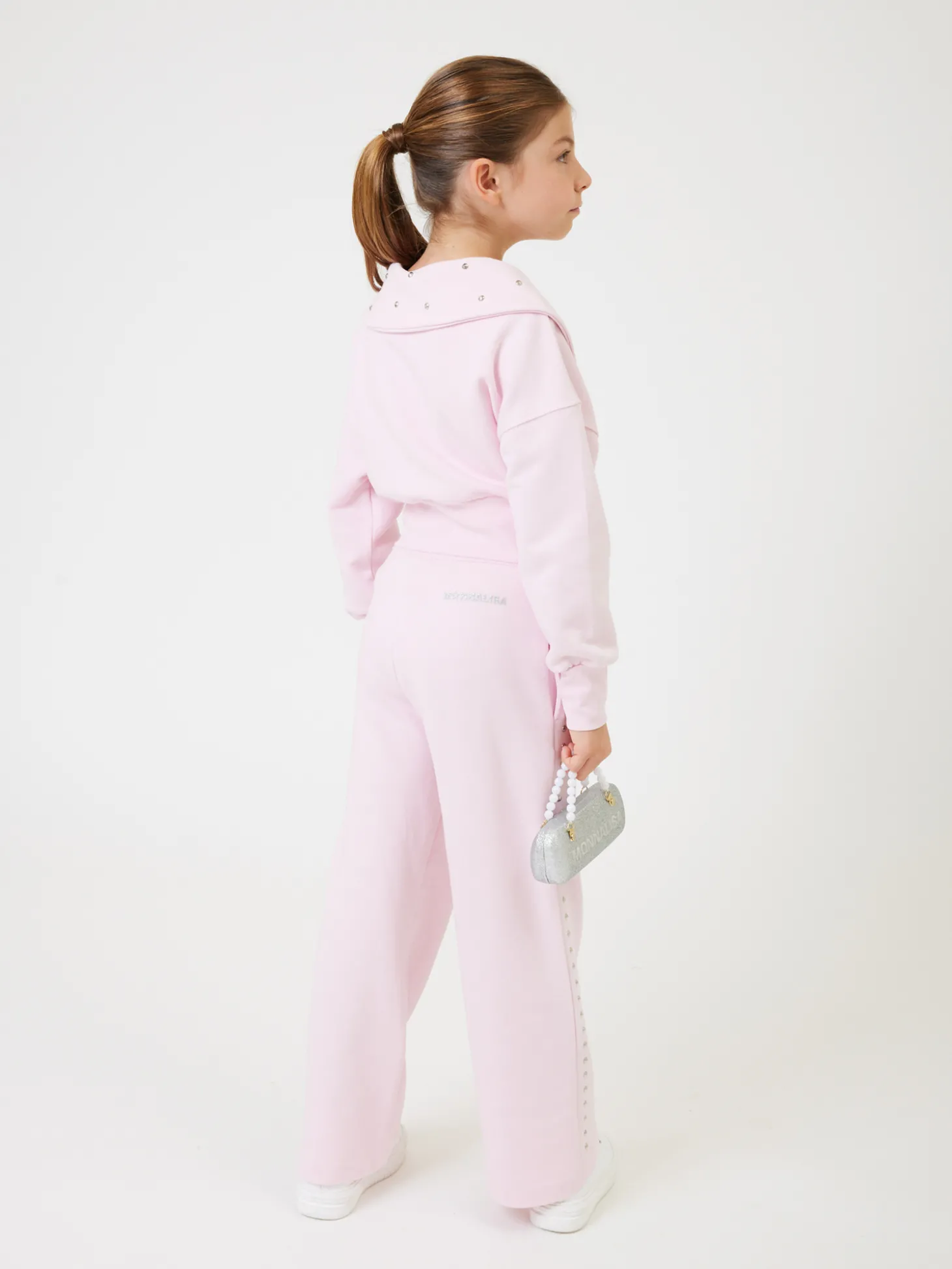 Pantaloni felpa linea palazzo
