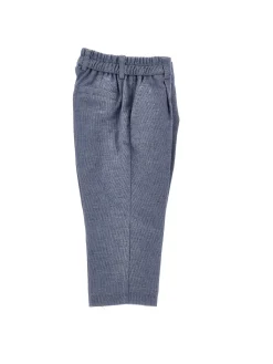Pantaloni flanella con risvolto