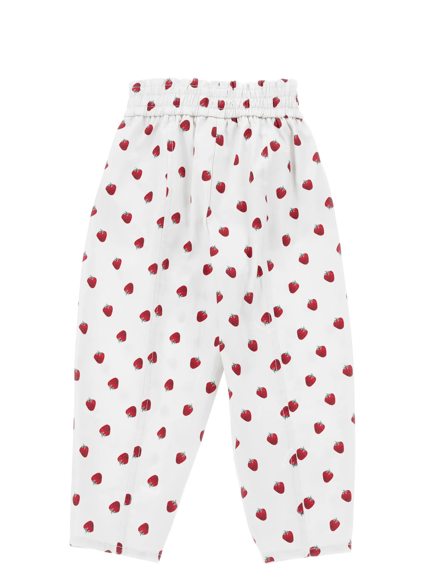 Pantaloni gabardine stampa fragole