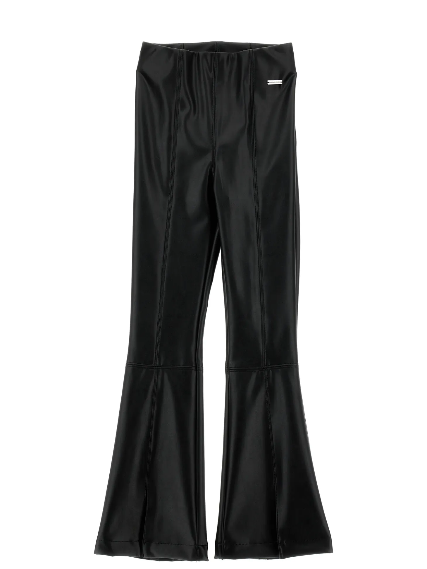 Pantaloni tessuto spalmato con spacchi
