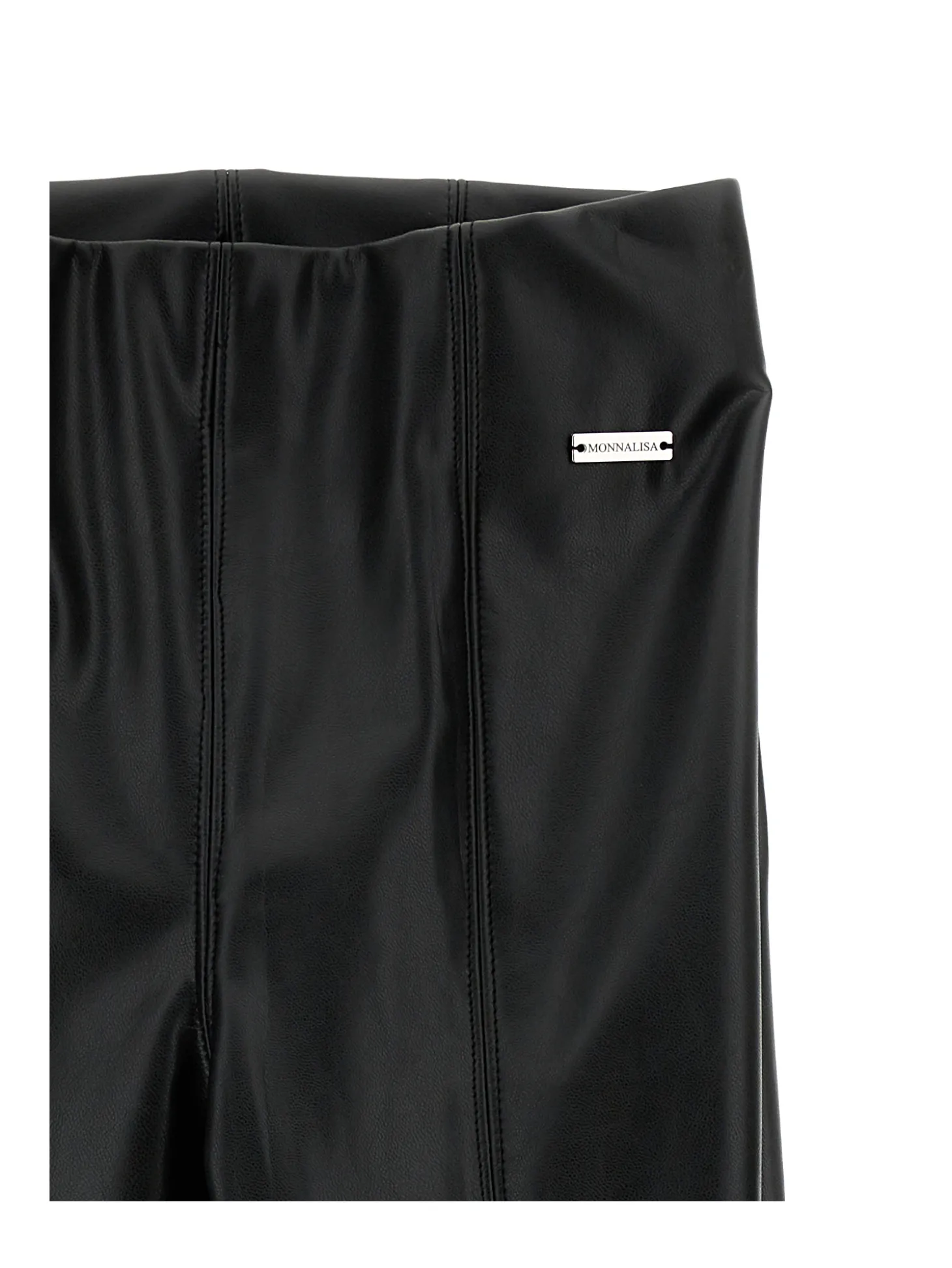 Pantaloni tessuto spalmato con spacchi