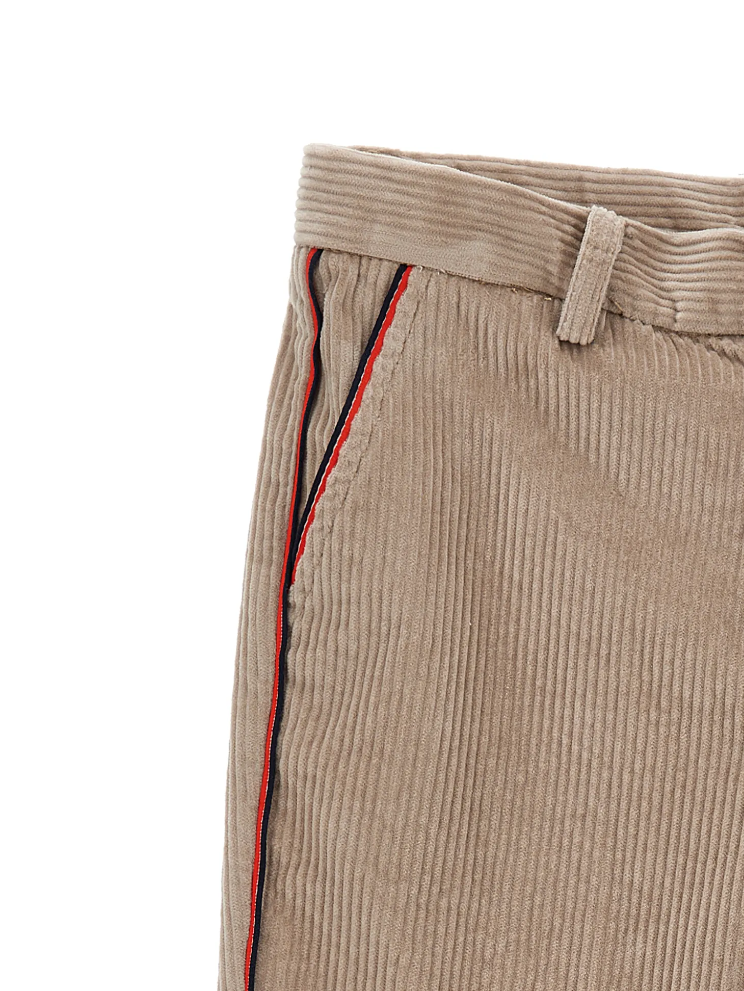 Pantaloni velluto bicolor