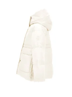 Piumino corto nylon vera piuma