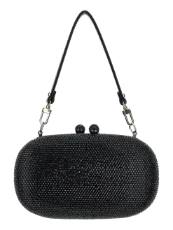 Pochette ovale strass
