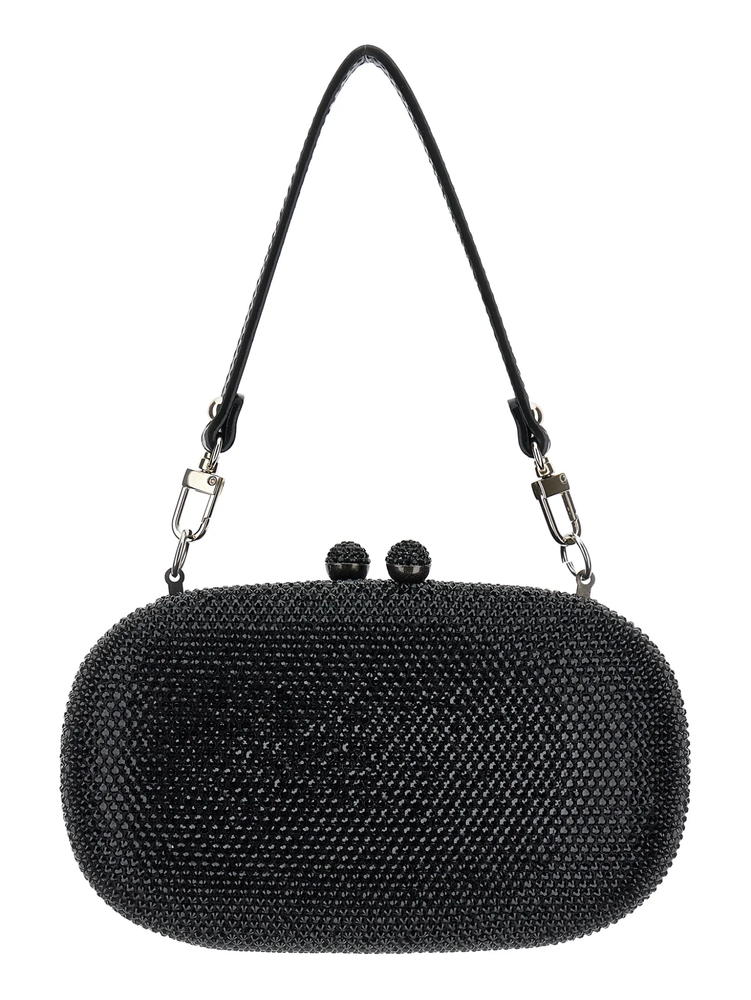 Pochette ovale strass