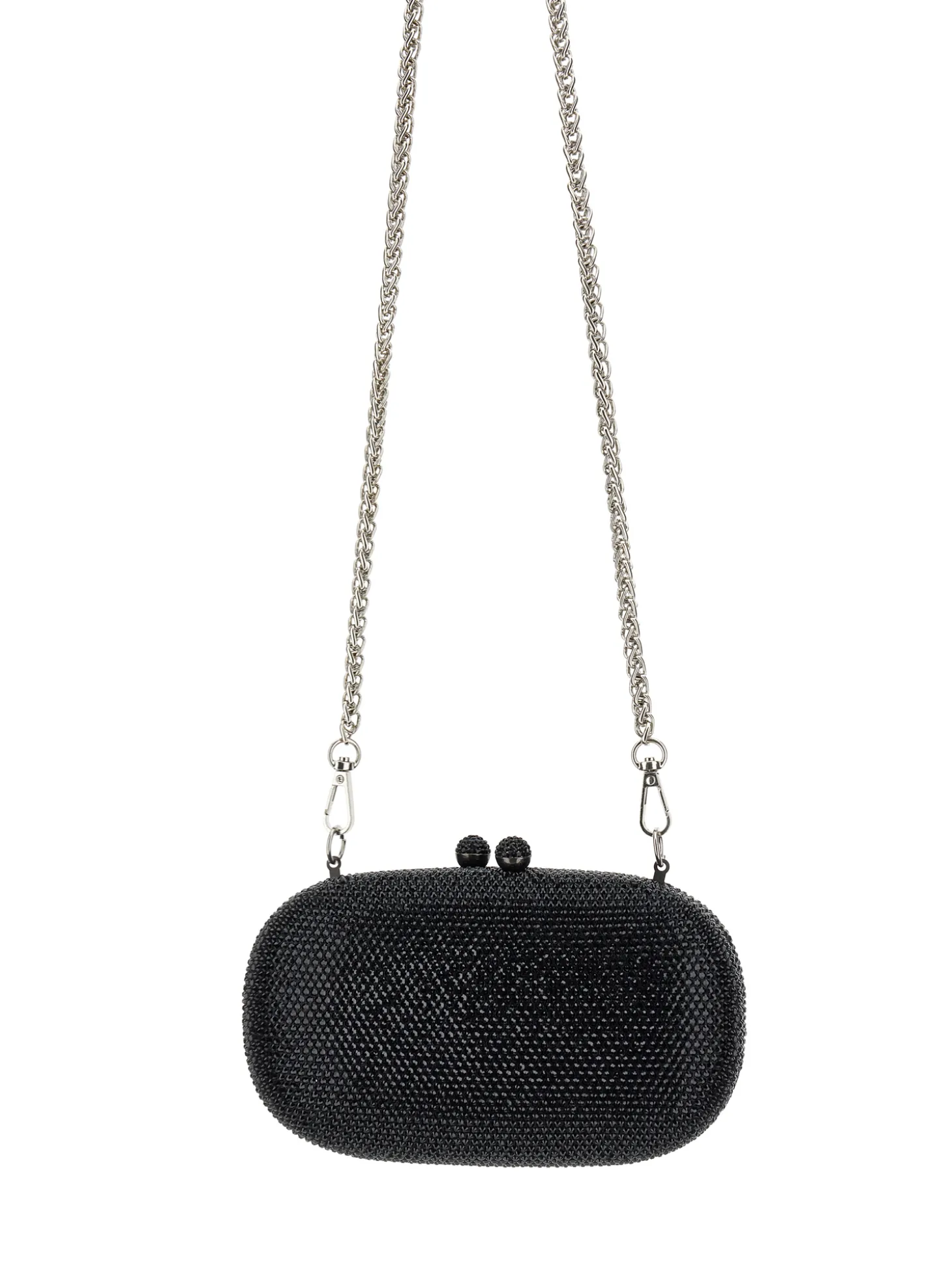 Pochette ovale strass