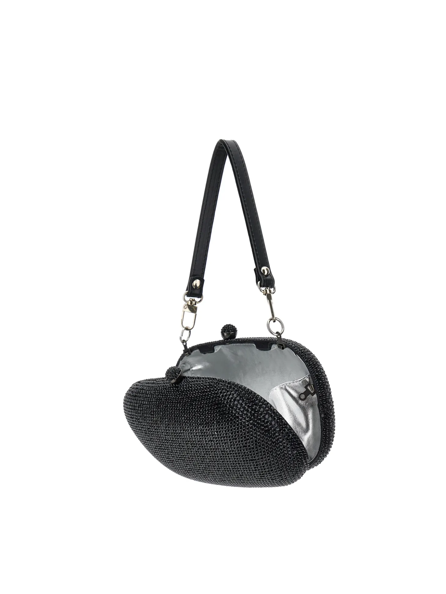 Pochette ovale strass