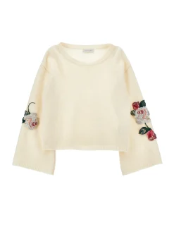 Pull con maniche ricamate