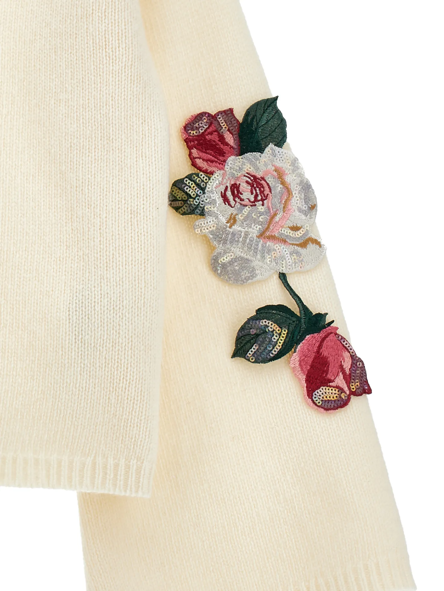 Pull con maniche ricamate