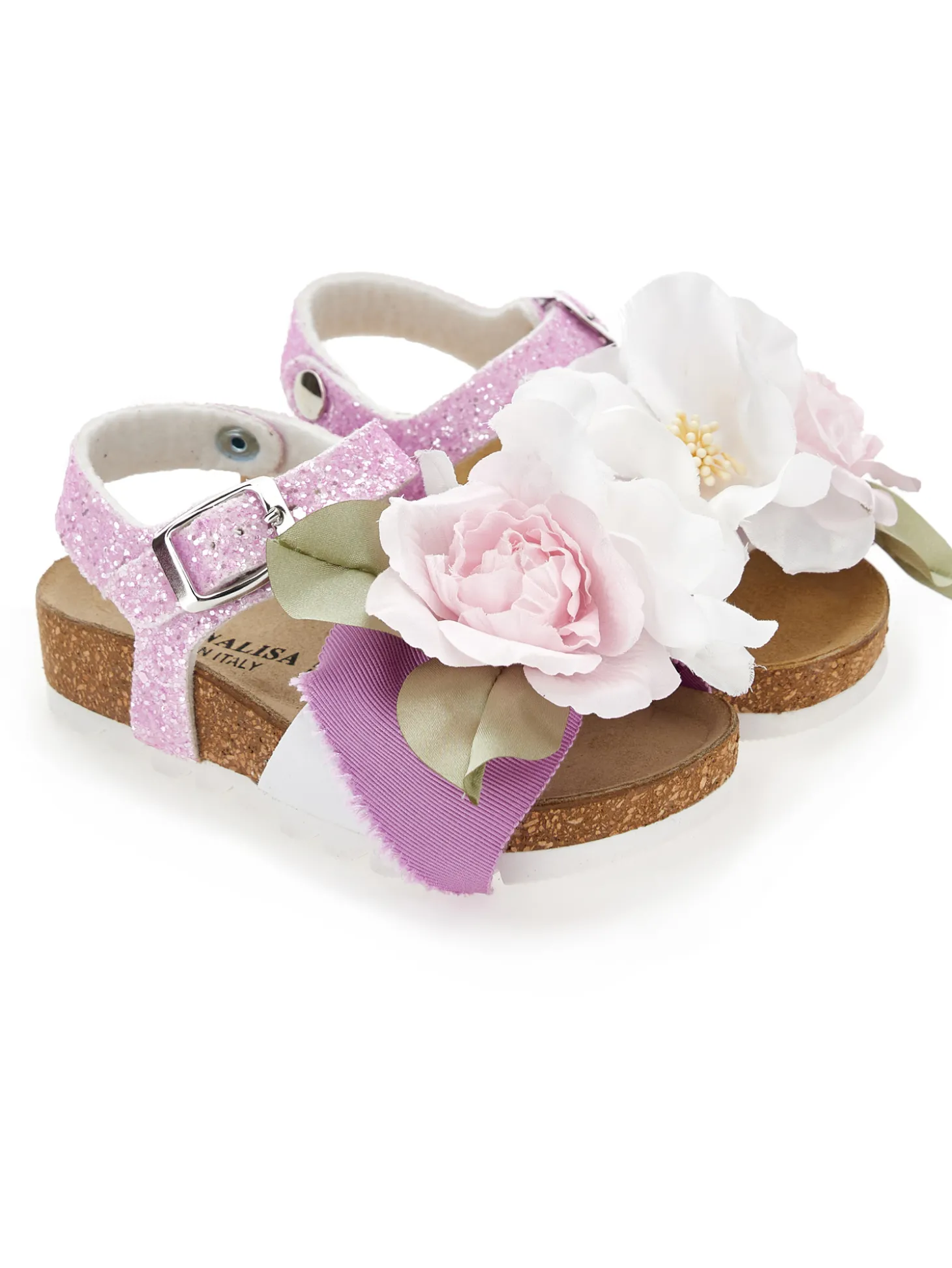 Sandaletti glitter maxi anemoni