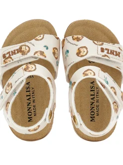 Sandali comfort stampa leoncino
