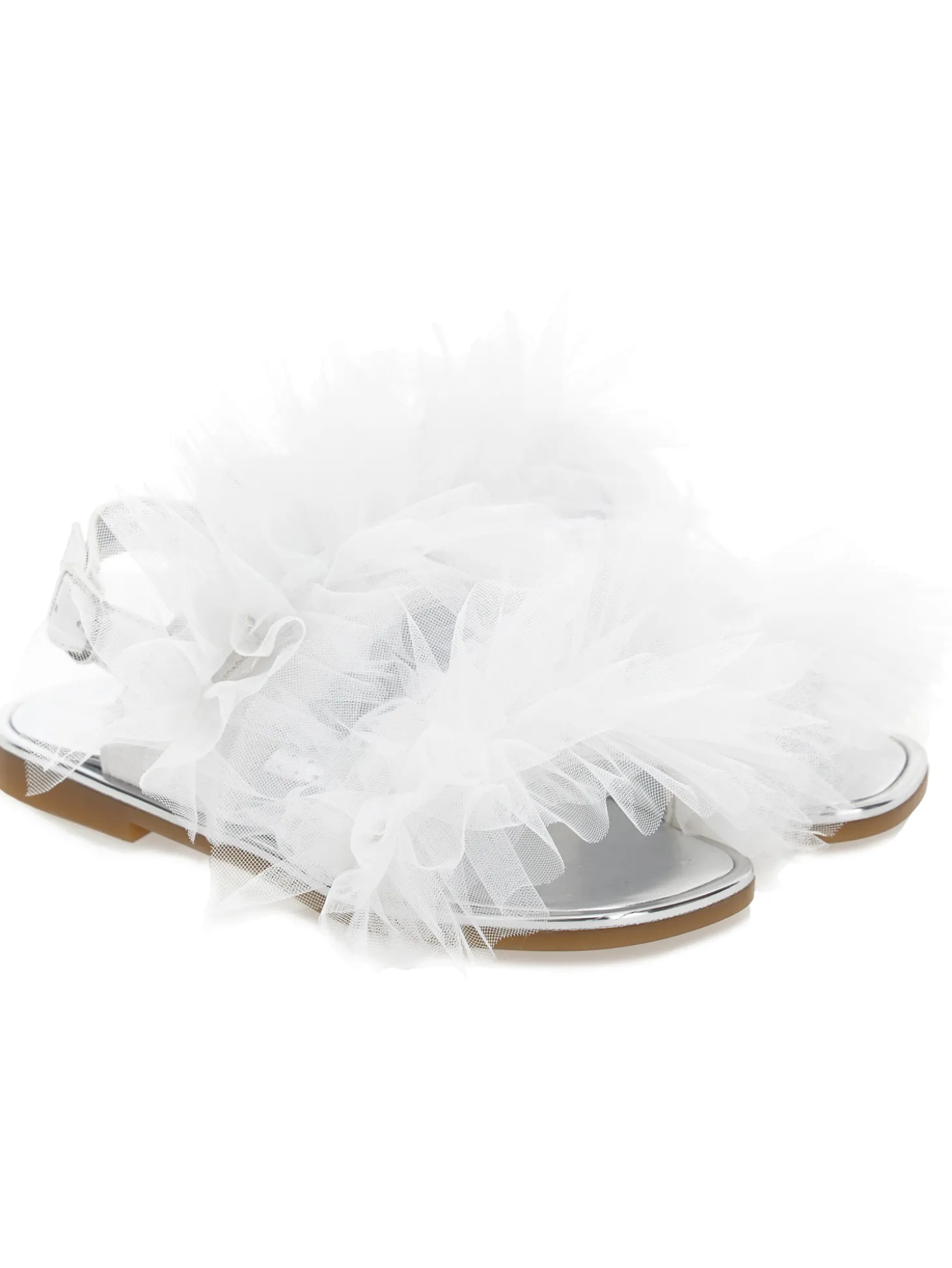 Sandali con rouche tulle