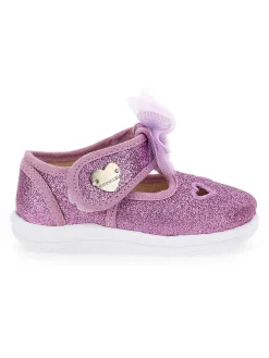 Sandali glitter con farfalla