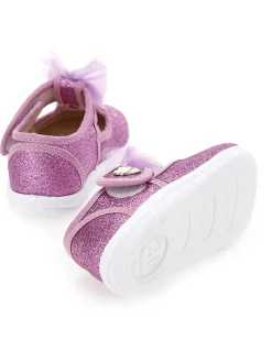 Sandali glitter con farfalla