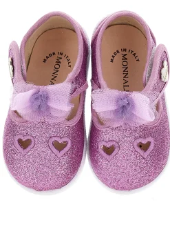 Sandali glitter con farfalla