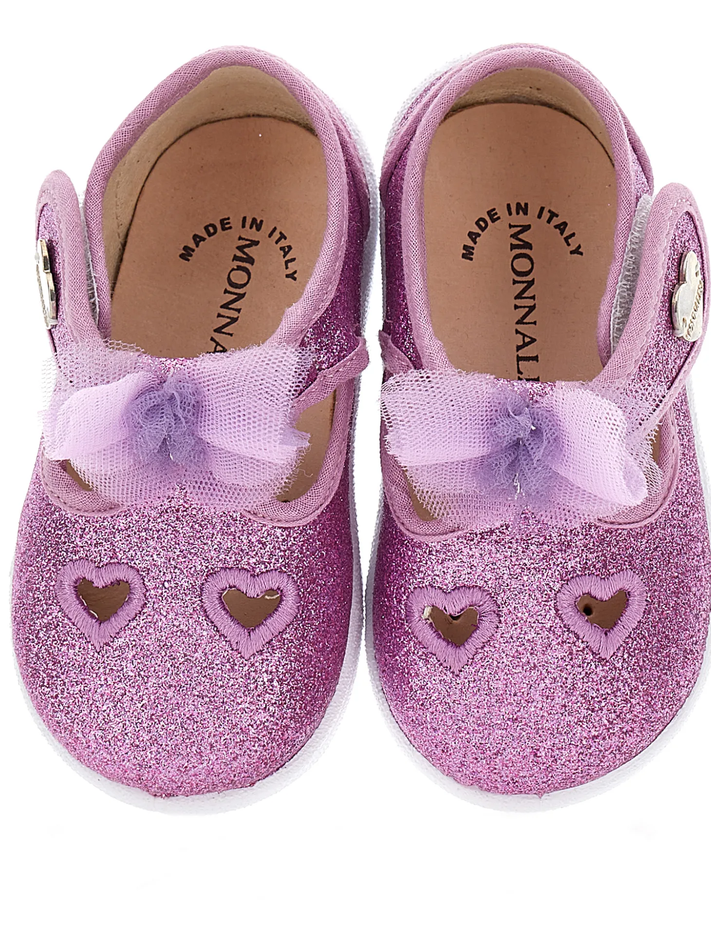 Sandali glitter con farfalla