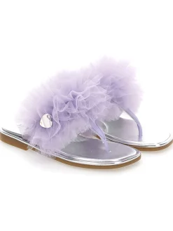 Sandali infradito con rouche tulle