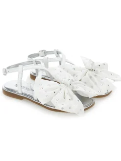 Sandali vernice con maxifiocco