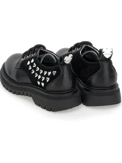 Scarpe pelle stringata con borchiette