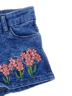 Short denim ricamati