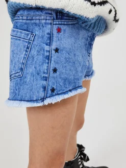 Shorts cinquetasche ricamato