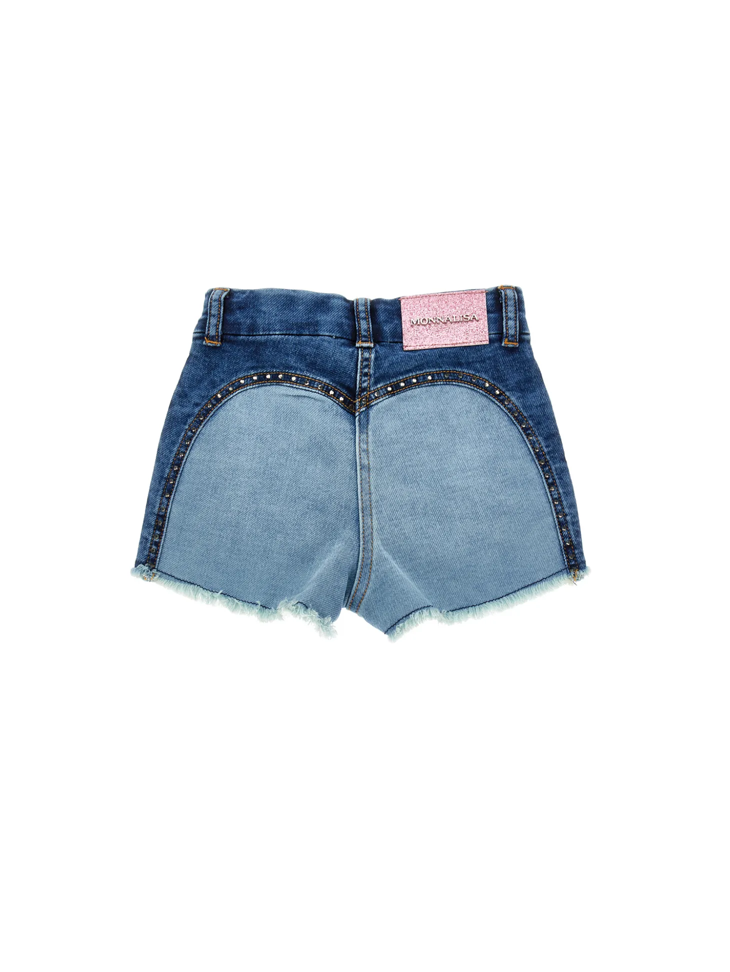 Shorts denim felpa ricamati