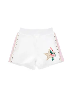 Shorts felpa con borchiette