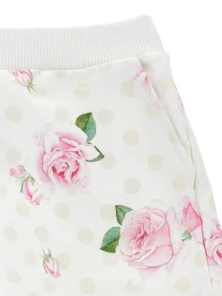 Shorts felpa floreali