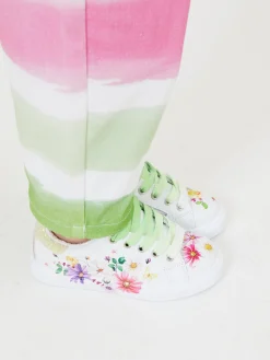 Sneakers bycast stampa fiori