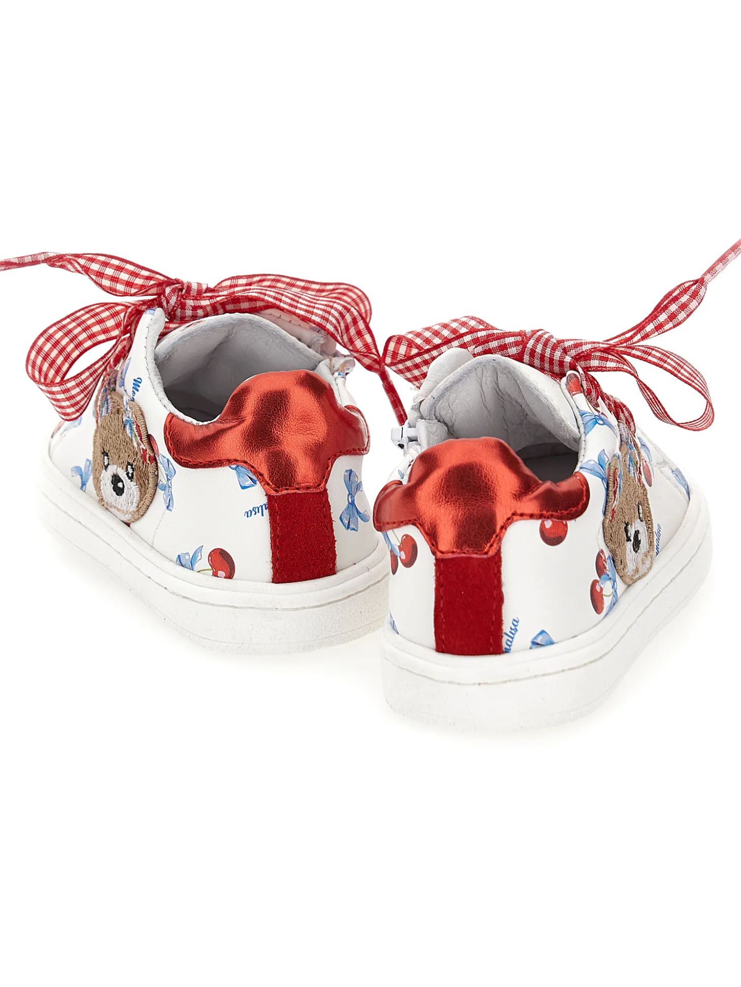Sneakers ciliegie con orsetto