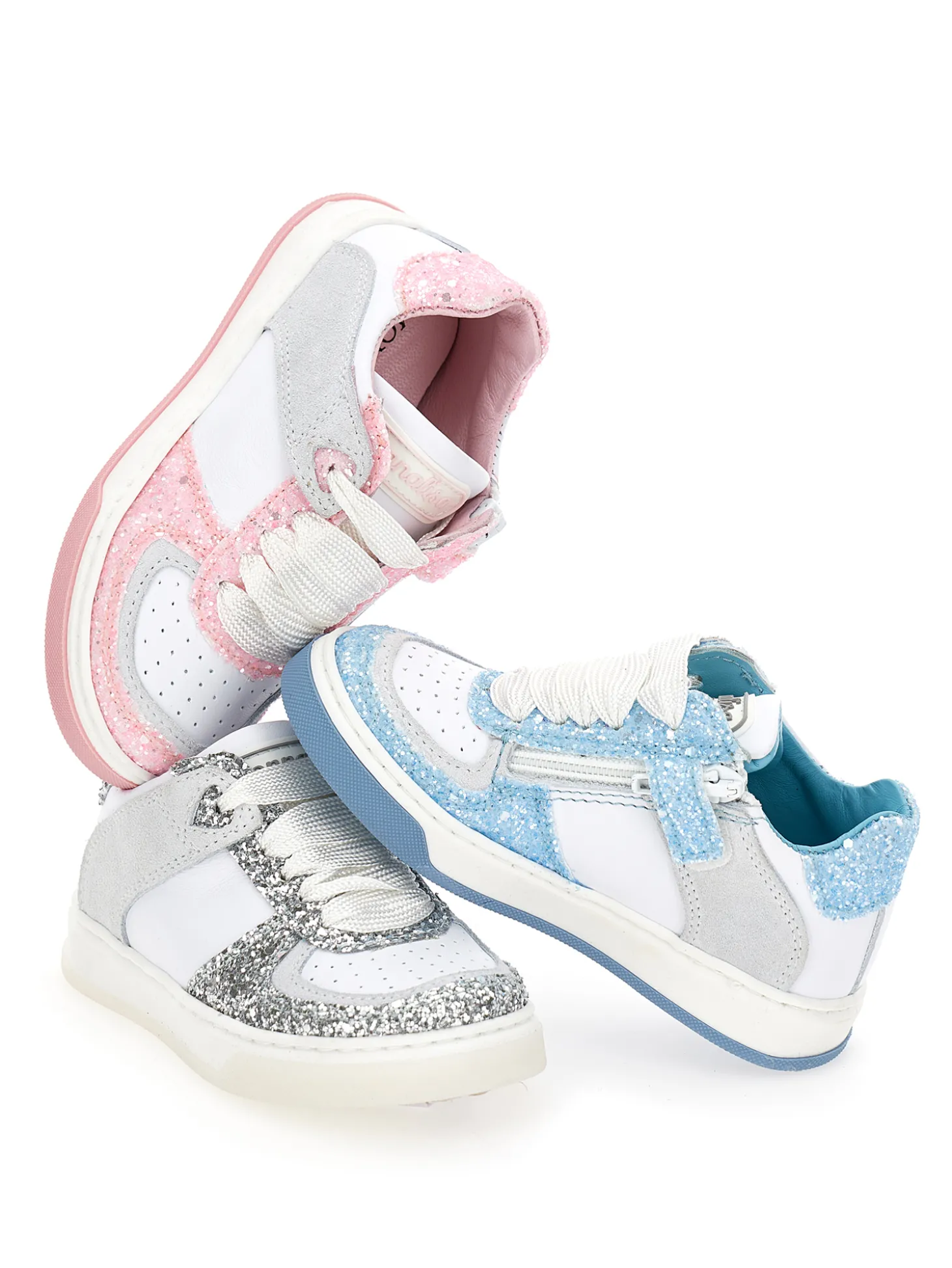 Sneakers in crosta e glitter