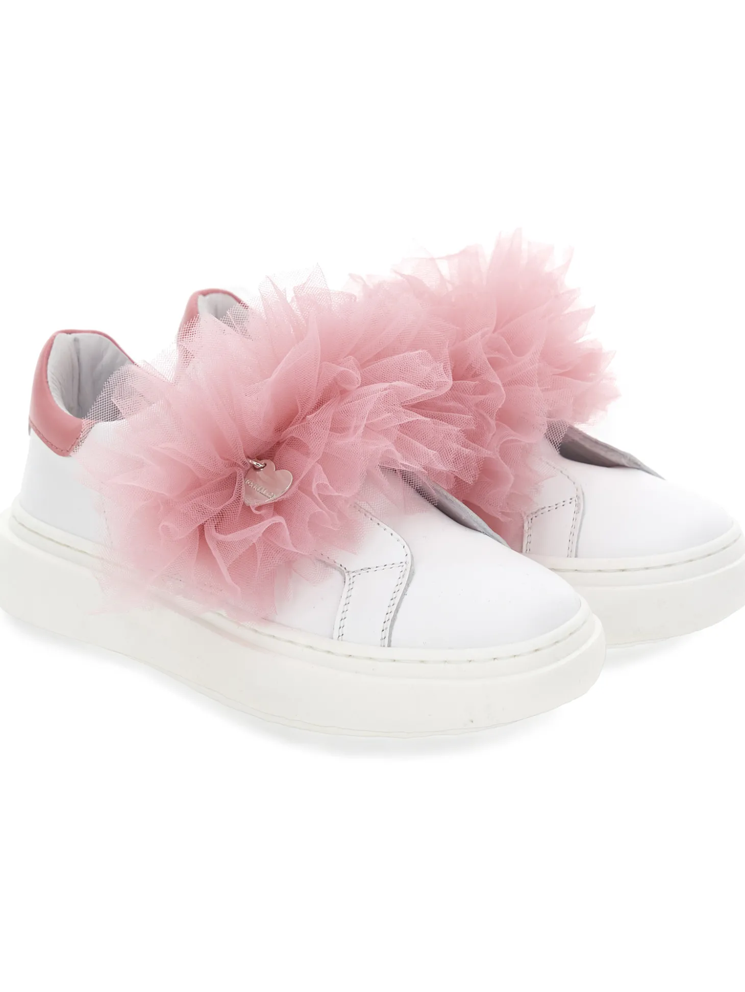 Sneakers nappa e tulle