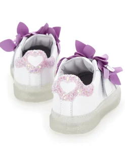 Sneakers pelle con petali