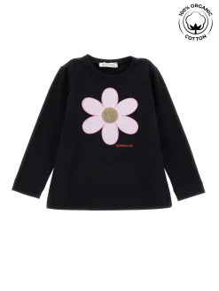 T shirt cotone organico con glitter