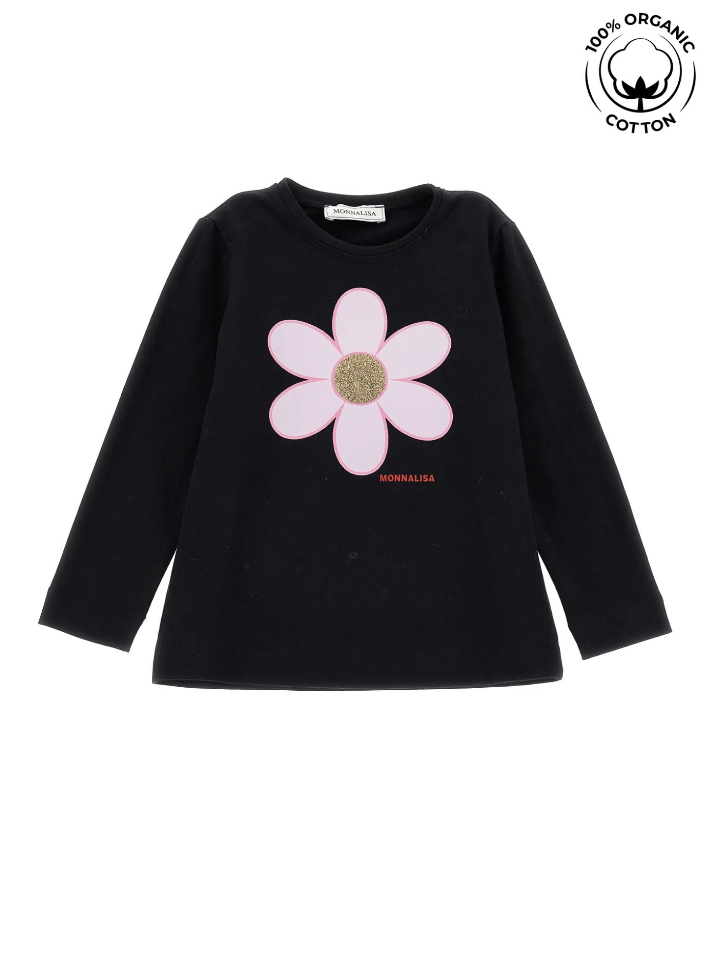 T shirt cotone organico con glitter