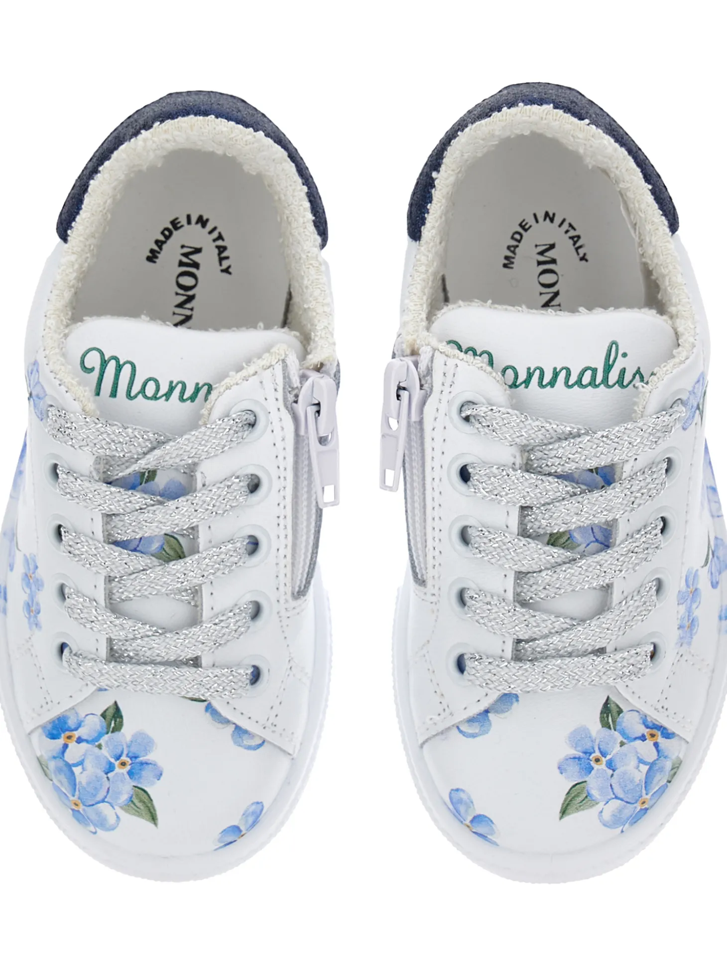 Tennis stampa fiori e glitter
