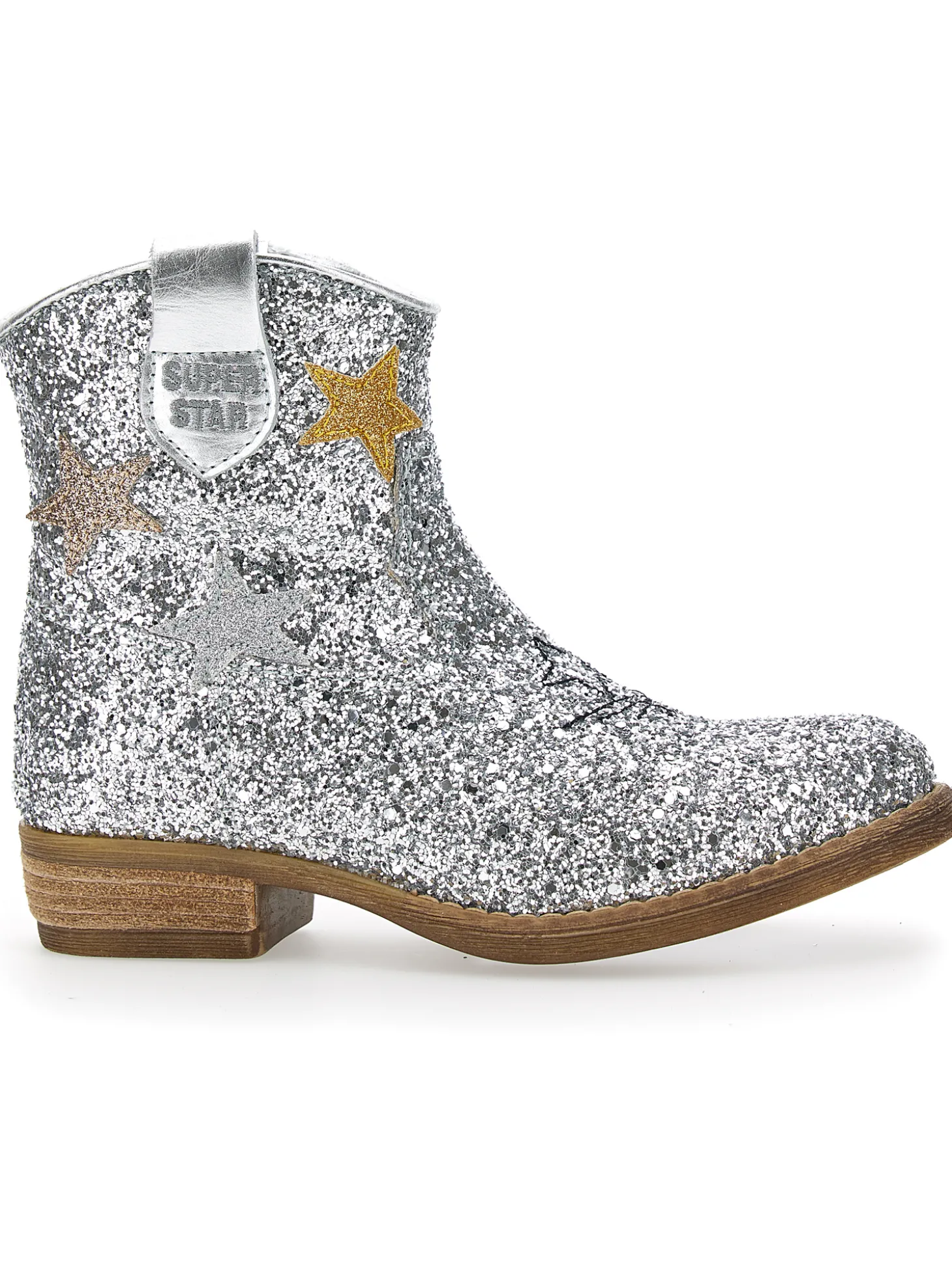 Texani glitter con stelle a contrasto
