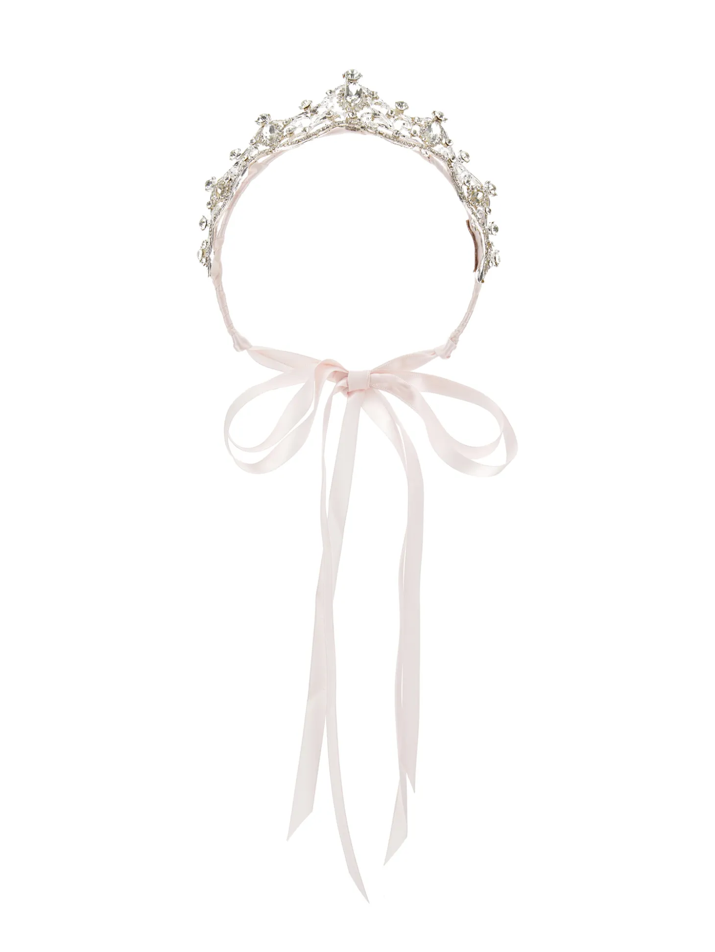 Tiara in strass e castoni